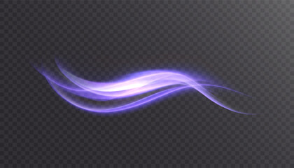 Purple glow effect with glitter magic energy. Magical design for fairy tale illustration. Vortex trail effect. Vector   © Valeriia