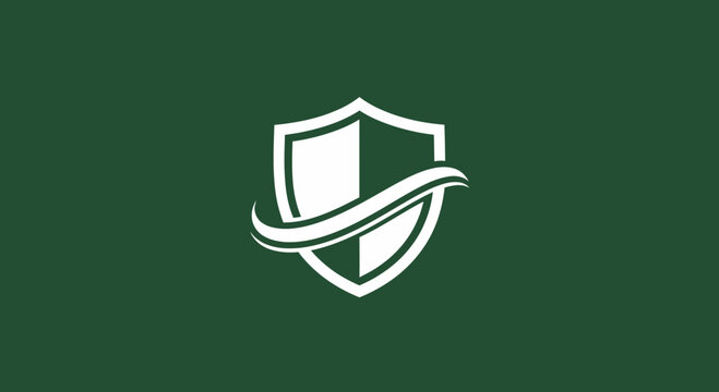 Shield Icon With Wave Element Creating A Modern And Memorable Graphic Design