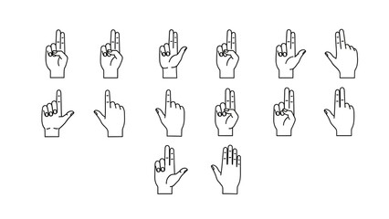 Various hand gestures for communication and expression