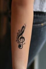 Music-Inspired Tattoo with Notes
