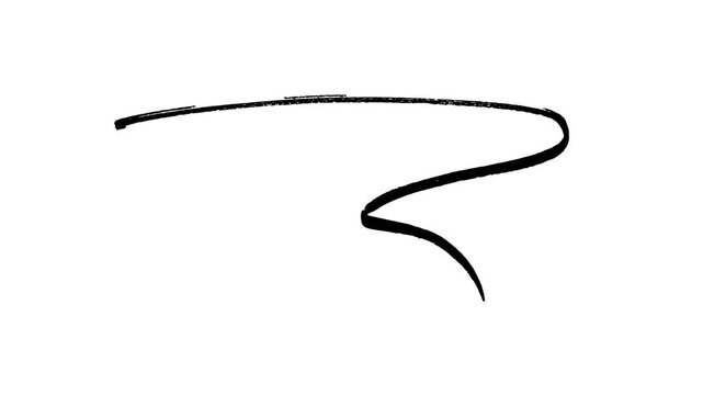 underline highlighter animation, sketching elements on a transparent background with an alpha channel.