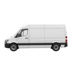 White delivery van for commercial use on the road