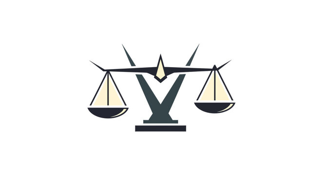 Symbolic Justice Illustration Depicting Equality And Fairness In Abstract Geometric Form