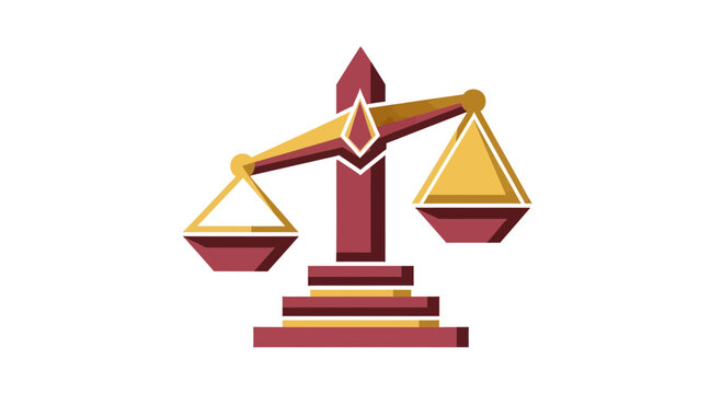 Symbolic Justice Scale Icon Depicting Balance and Fairness Illustration Concept