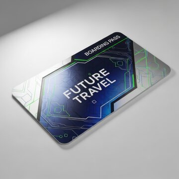 Futuristic Boarding Pass for Travel