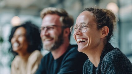 Fototapeta premium Laughing Colleagues in Meeting