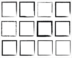 A grid of 12 blank squares with black outlines on a white background