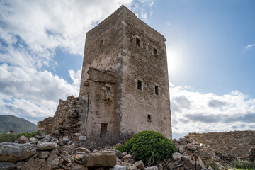 Ruins of Grigorakakis Tower, Mani Peninsula, Greece