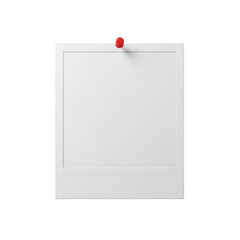 Blank white bulletin board with red pushpin for notes