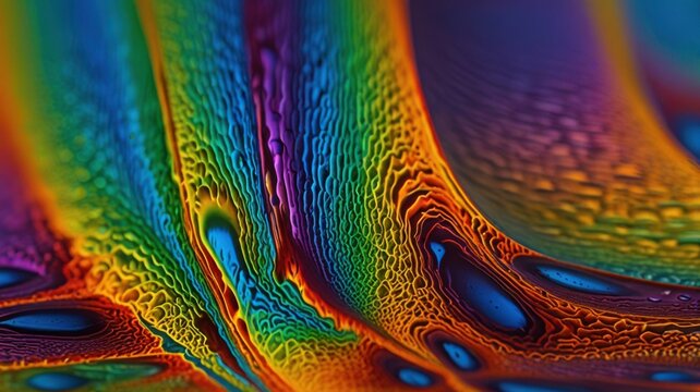 Liquid Crystal Phase Transition Under Polarized Light Microscopy Colorful STEM Background