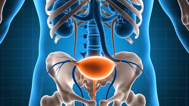 Human urinary system anatomy.