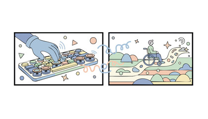 Fototapeta premium Empowering Inclusive Digital Innovation: Bridging Technology and Accessibility for Universal Progress