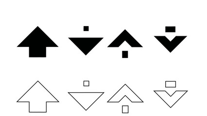 Minimalist Arrow Directional Icons for UI UX Navigation, Geometric Pointer Symbols for Interface Design, 4K High Resolution Vector Graphics © Ihtesham