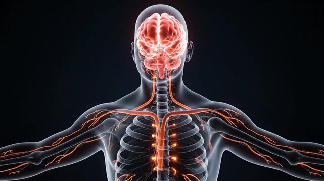 Human nervous system model.