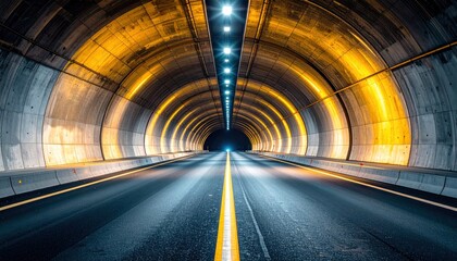 Empty highway tunnel