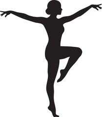 Dynamic illustration of a dancer in motion, expressing freedom and energy, ideal for music or lifestyle brands