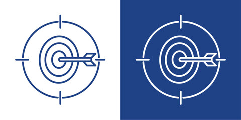 Accuracy Blue And White Icon Style Collection