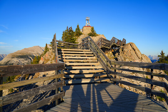 Sanson Peak Meteorological station on Sulphur Mountain, at the location where a Cosmic Ray Station once stood in Banff National Park, Alberta, Canada