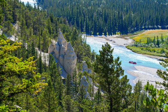 Hoodoos in the Bow River Valley in Banff National Park, Alberta, Canada