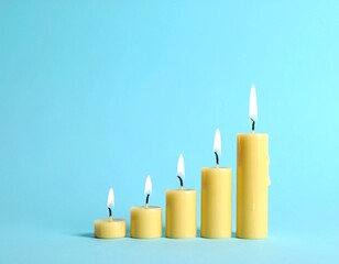 Symbolic Rising Graph Flame Representing Success and Development