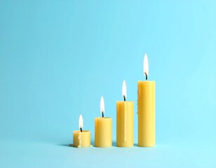 Minimal Business Progress Metaphor with Chart-Shaped Flame