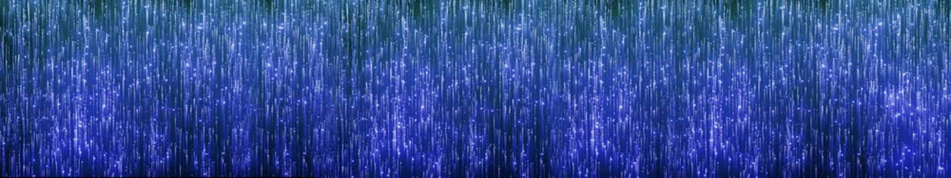 Blue Digital Light Rain with Shimmering Particles Background Loop