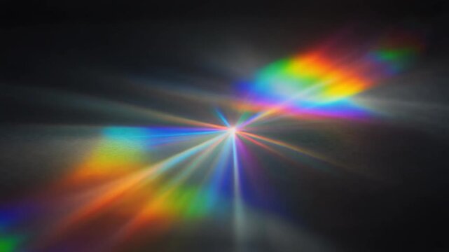 Abstract Rainbow Light Spectrum Refraction Generative AI