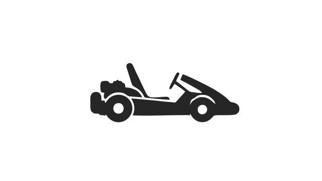 Vector illustration&nbsp;of go kart icon silhouette vector graphic on a transparent background