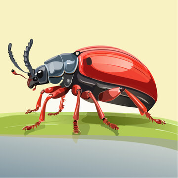 Picudo rojo de las palmeras (vector)