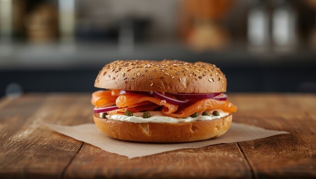 An image of a lox bagel