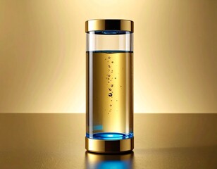 Conceptual Alternative Energy Metaphor: Water Inside Clear Battery