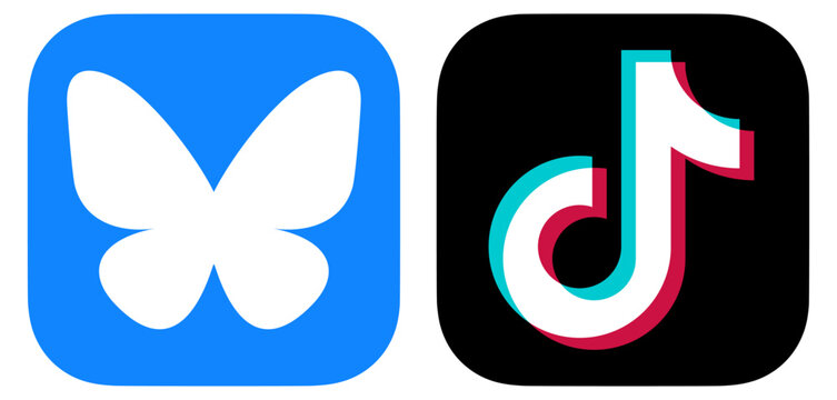 Bluesky Tiktok Icons