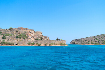 Elunda landscape, island of Spinalonga, Crete, Greece