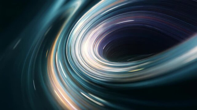 Mesmerizing spiral vortex with luminous streaks creates a sense of speed, depth, and infinite movement. Ideal for backgrounds, digital art, and modern creative projects needing a sci fi touch