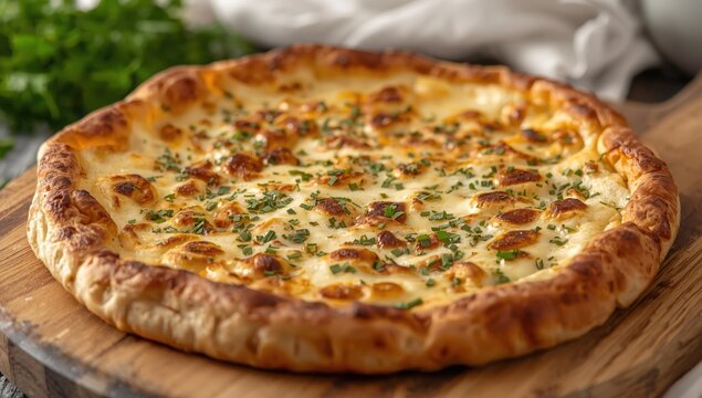 Oven-baked cheese pita, Turkish cheese pide - Kasarli pide