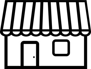 Storefront line black icon. shop icon. store.