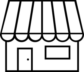 Storefront line black icon. shop icon. store.