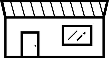 Storefront line black icon. shop icon. store.