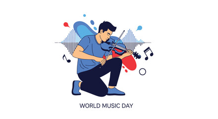 World Music Day vector illustration