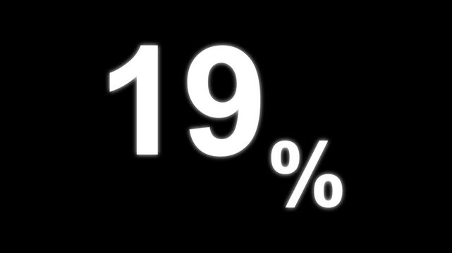 20 percent discount sale promotion banner on black glossy background with neon light effect