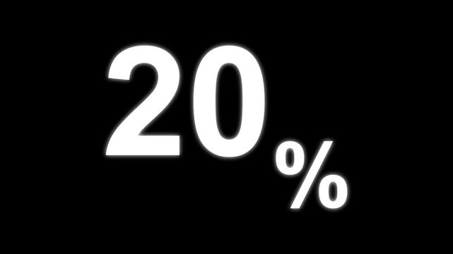 21 percent discount sale promotion glowing on black background for business marketing