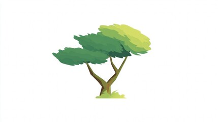 Obraz premium A stylized illustration of a tree.