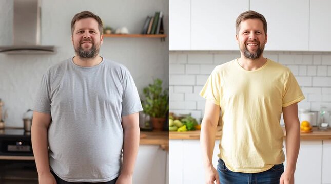 Transformation Unveiled: Witness a remarkable transformation as a person embarks on a journey of personal evolution, showcasing the dedication to health and well-being.