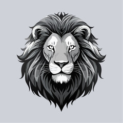 Obraz premium Detailed Lion Head Emblem Logo Design