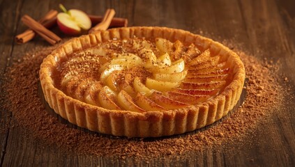 a delicious apple-cinnamon flatbread dessert