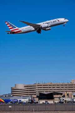 sky harbor airport 2-21-2026 Phoenix, AZ USAAmerican Airlines Boeing Dreamliner 787-8 N803AL at Phoenix Sky Harbor Intl. Airport.