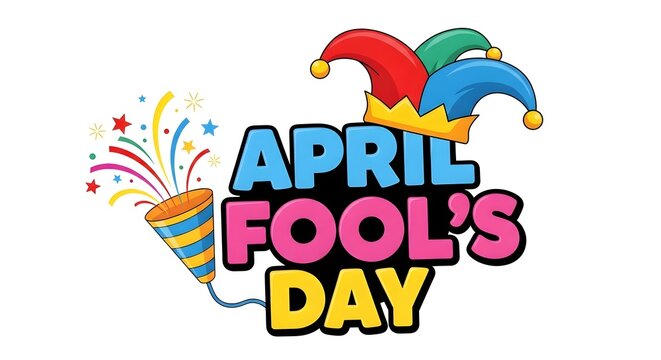 April fool's day celebration logo