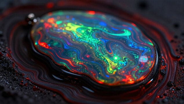 Iridescent Black Opal Liquefaction