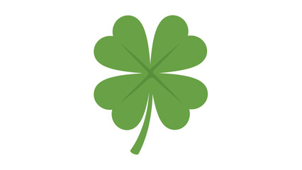 Green four leaf clover symbol