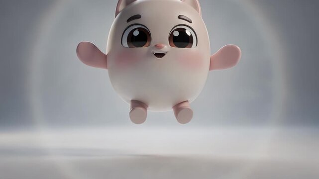 Short video of digital ecard companion featuring smooth animated elements main character crisp and clear with subtle bokeh effect around edges.